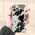 Custom Initials Cowhide iPhone Case